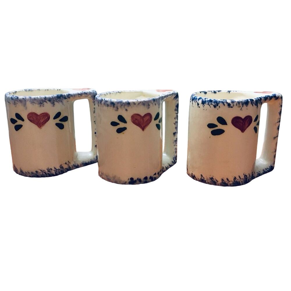 Set of 3 Cottage Style Mugs